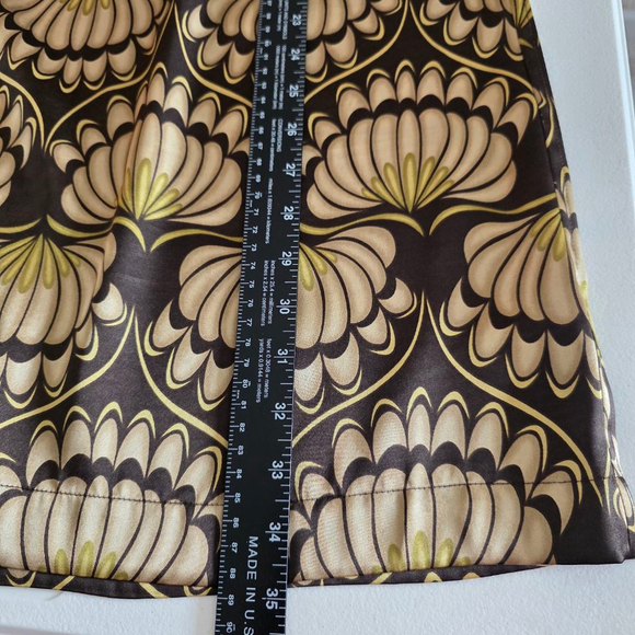 Women's Michael Kors Dress XS Brown Beige Floral - Picture 9 of 9